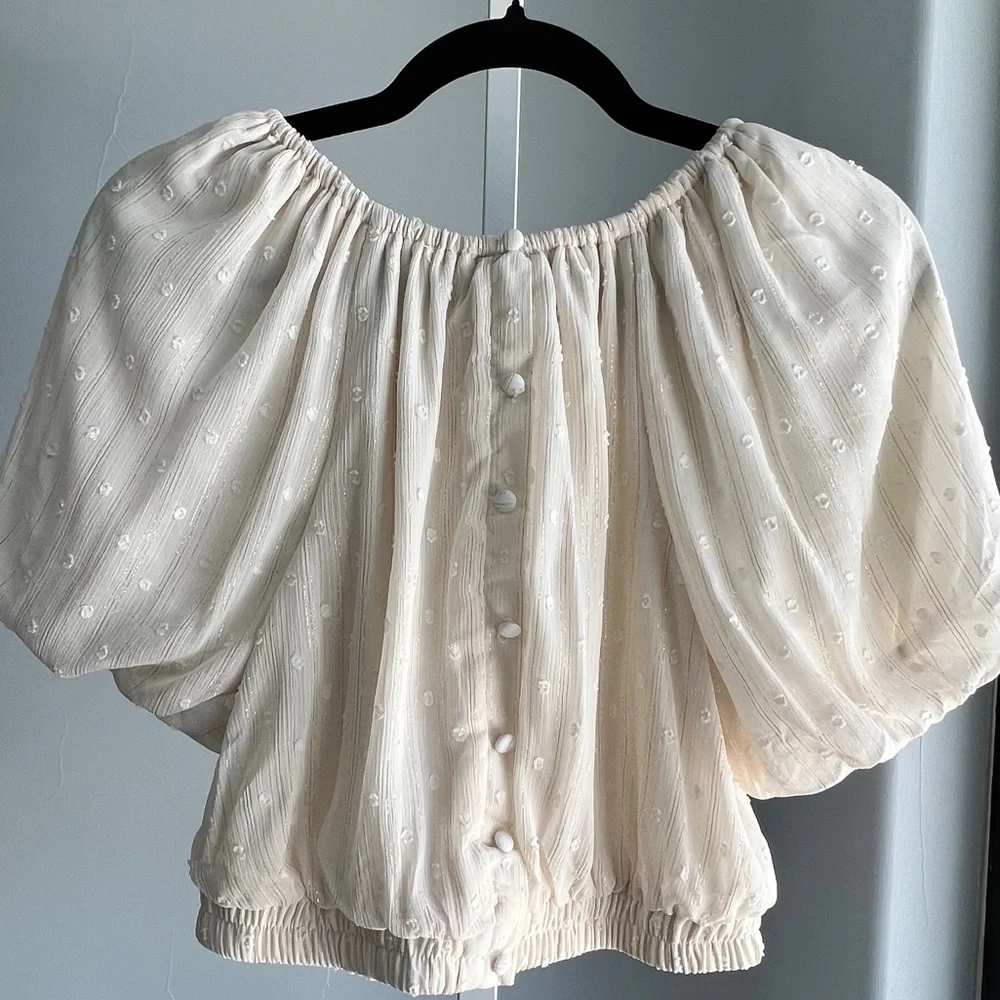 BY THE RIVER - Ivory Bubble Top